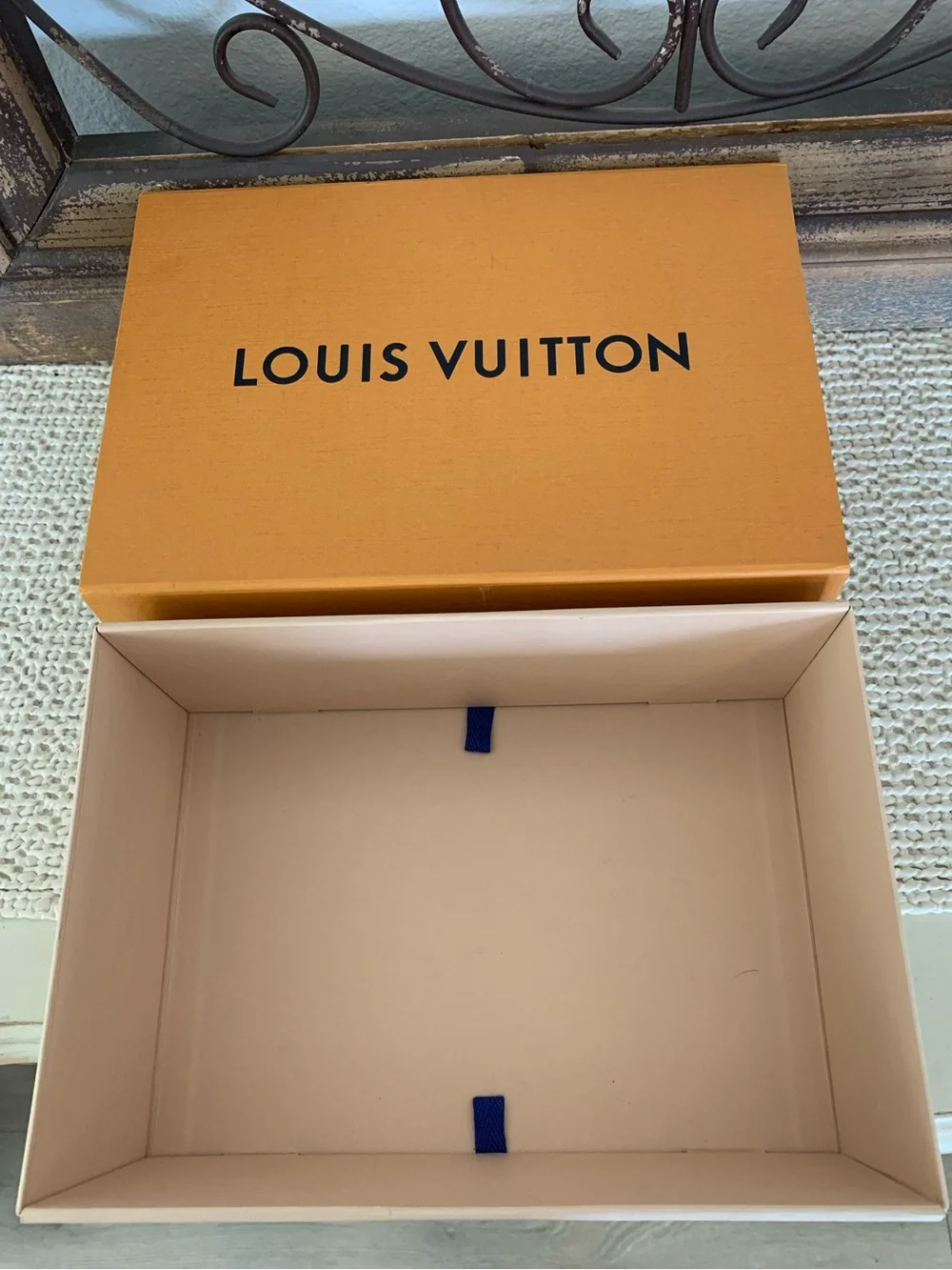 Authentic Louis Vuitton Orange Gift Box (empty) Medium Rectangle 12.25x8.5x4.75”
